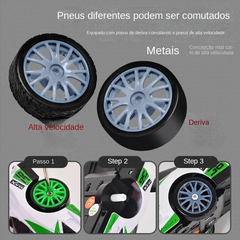 Remote Control 4WD Drift Car with LED Light for Kids