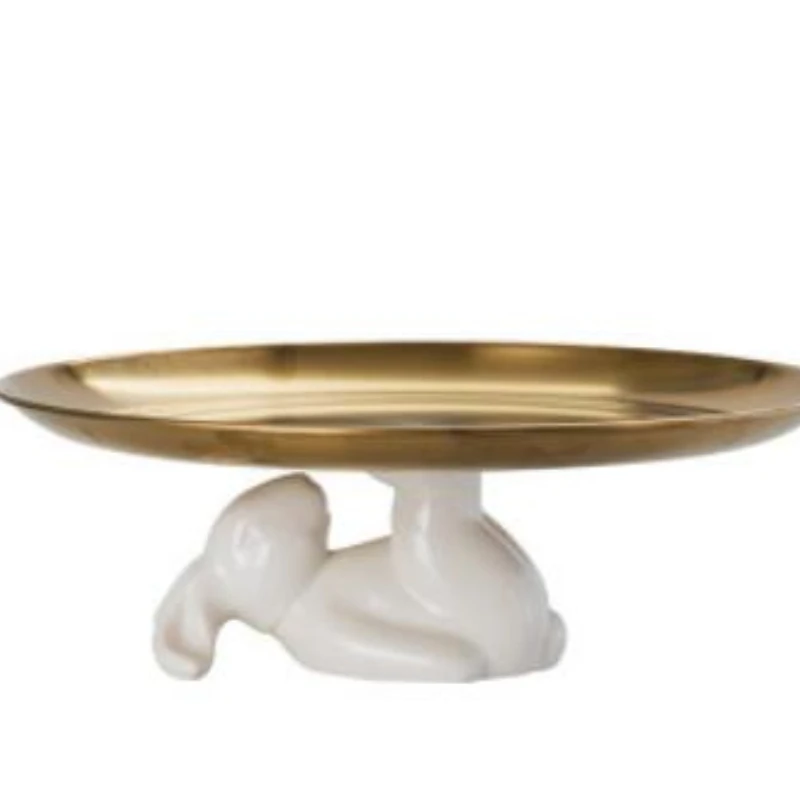 

Plato de cerámica para Conejo, platos de porcelana, platos decorativos para cena, juegos de bandejas para pastel de conejo