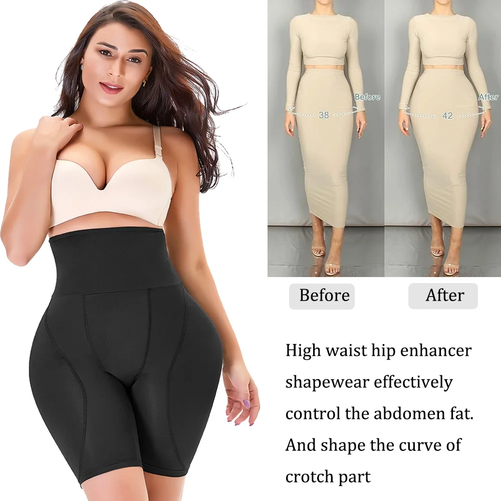 Hip Enhancer Shapewear High Waist Butt Pad Underwear Removable Hip Pads Body Shaper Padded Panties for Women