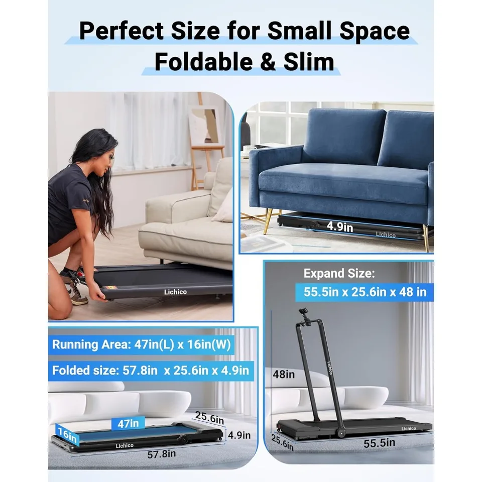 Super Quiet Brushless Treadmill for Home Office