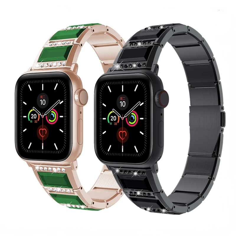 

Jewelry diamond strap for Apple watch 45mm 41mm 44mm 42mm 40mm 49mm Stainless steel bracelet for iwatch Ultra 8 7 6 5 4 SE band