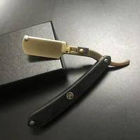 1Pcs Professional Barber Wooden Shaving Razors Manual Salon Haircut Removal Tools Men Beard Shaving Knife Holder Wholesale 1