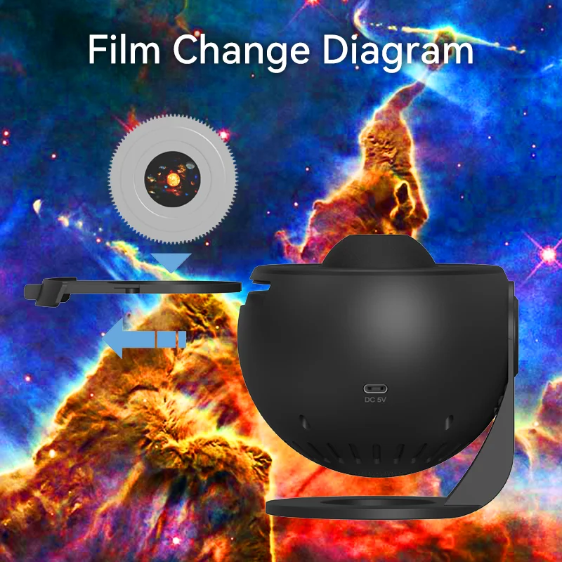 Planetarium Projector Galaxy Projector Star 13 Sheets Of Film Meet Fantasy of Starry Sky Extreme Romantic For Bedroom Star Projector Lamp Moon Projector Light