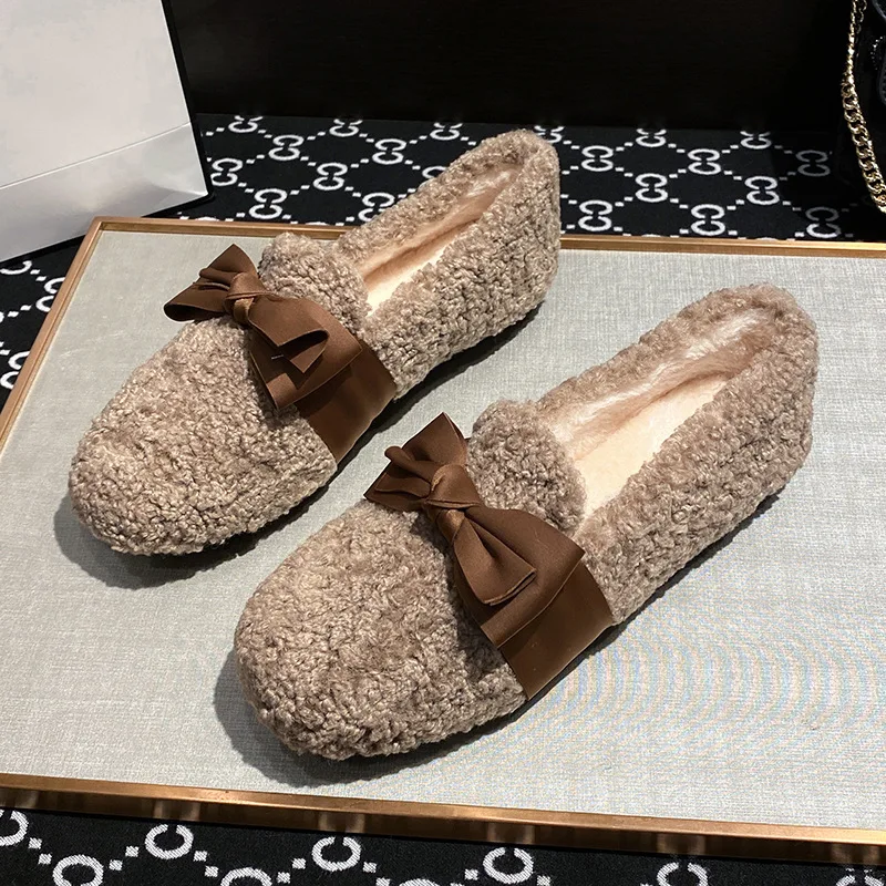 

Женская зимняя обувь, новинка 2022, красная сетчатая обувь из овечьей шерсти, обувь большого размера 41-43