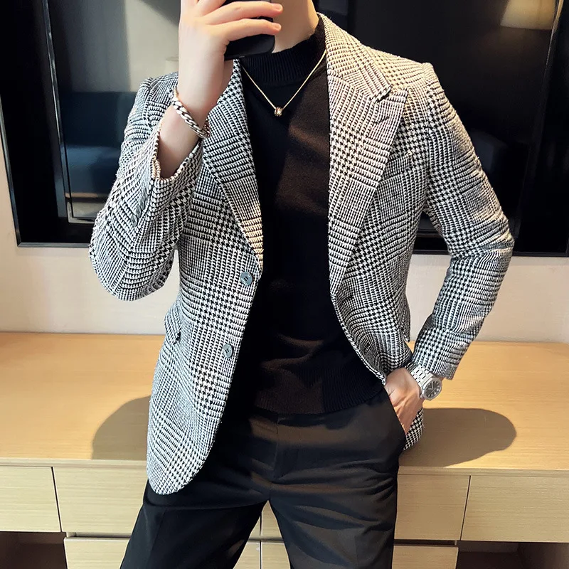 

4557 Double button casual slim business suit