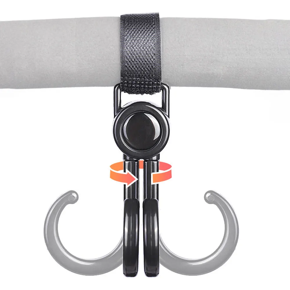 Hooks For Stroller Car Shopping Cart Hooks Baby Stroller Accessories Rotate 360 Degree Hook Pram