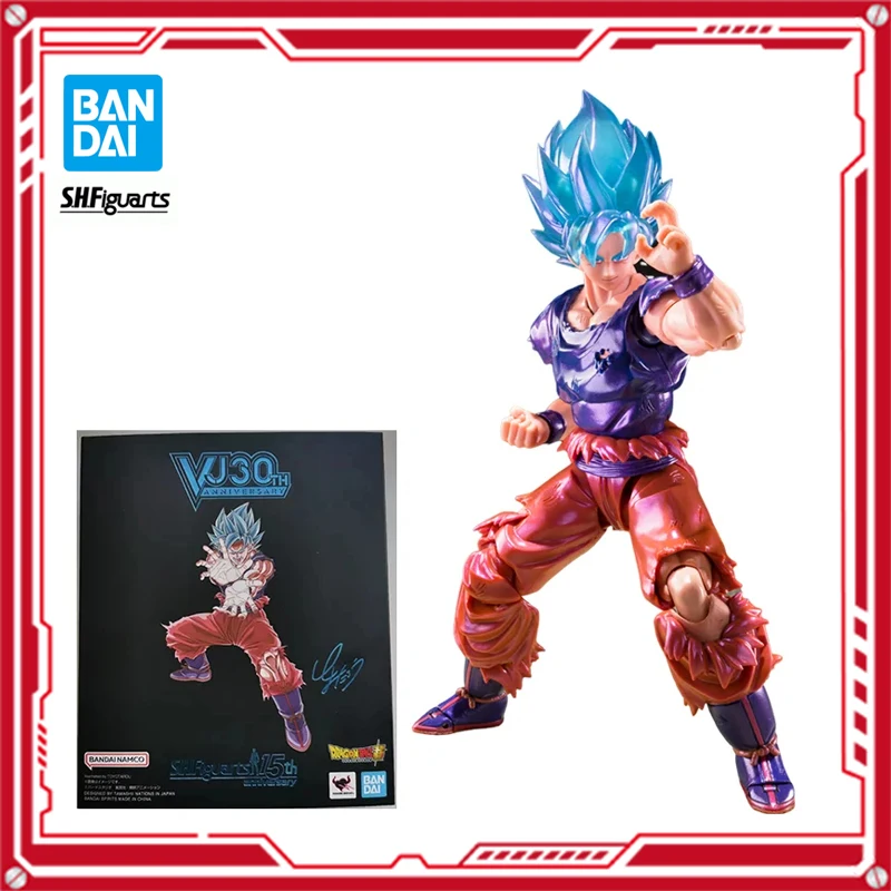 

In Stock Bandai S.H.F DRAGON BALL SUPER Son Gokuu Original Genuine Anime Figure Model Toy For Boy Action Figures Collection Doll