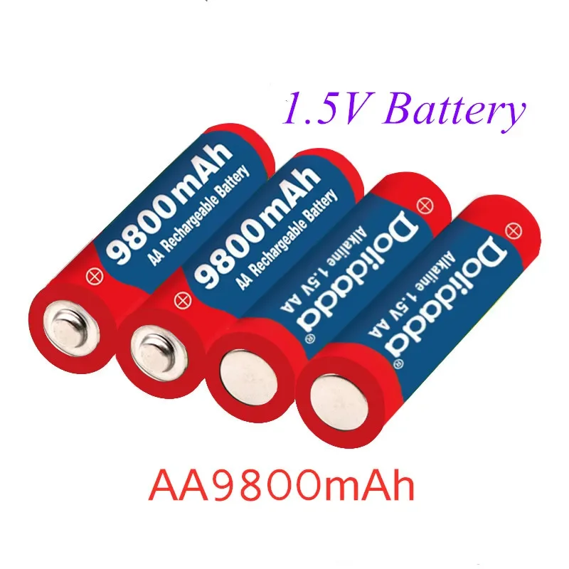 

4-20PCS New Brand AA 9800mAh rechargeable battery 1.5V New Alkaline Rechargeable batery for led light toy mp3