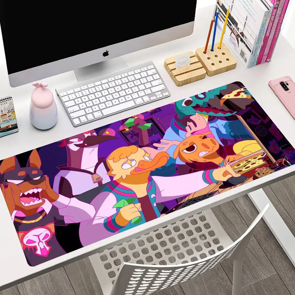 

Co-op_shooter_Friends_vs_Friends Mouse Pad Large kawaii Size Office Desk Protector Mat PU Leather gaming Waterproof Mouse Pad De