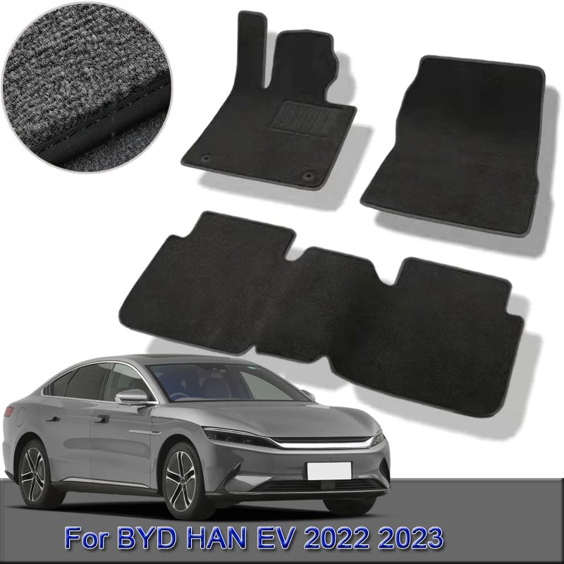 

For BYD HAN EV 2022 2023 2024 Custom Car Floor Mats Waterproof Non-Slip Floor Mats Interior Carpets Rugs Foot Pads Accessories