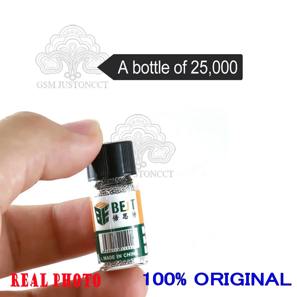 25000pcs/bottle 0.2-0.76mm BGA Reballing Balls Leaded For IC Chip Soldering Accessories Solder Ball Tin Material BST-505