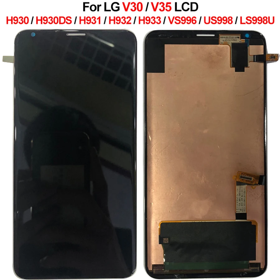 

For LG V30 LCD H930 H933 LCD LM-V350 Display Touch Screen Digitizer Assembly With Frame For LG V35 ThinQ Screen Replacement