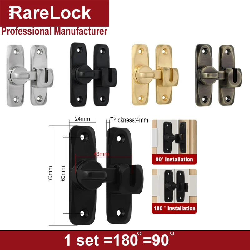 Portable Door Lock Bolt Hasp Thumb Latch