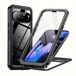 Ultimate Shockproof & Waterproof 360° Protective Phone Case with Front & Back Cover - Google Pixel 8 Pro (Black)