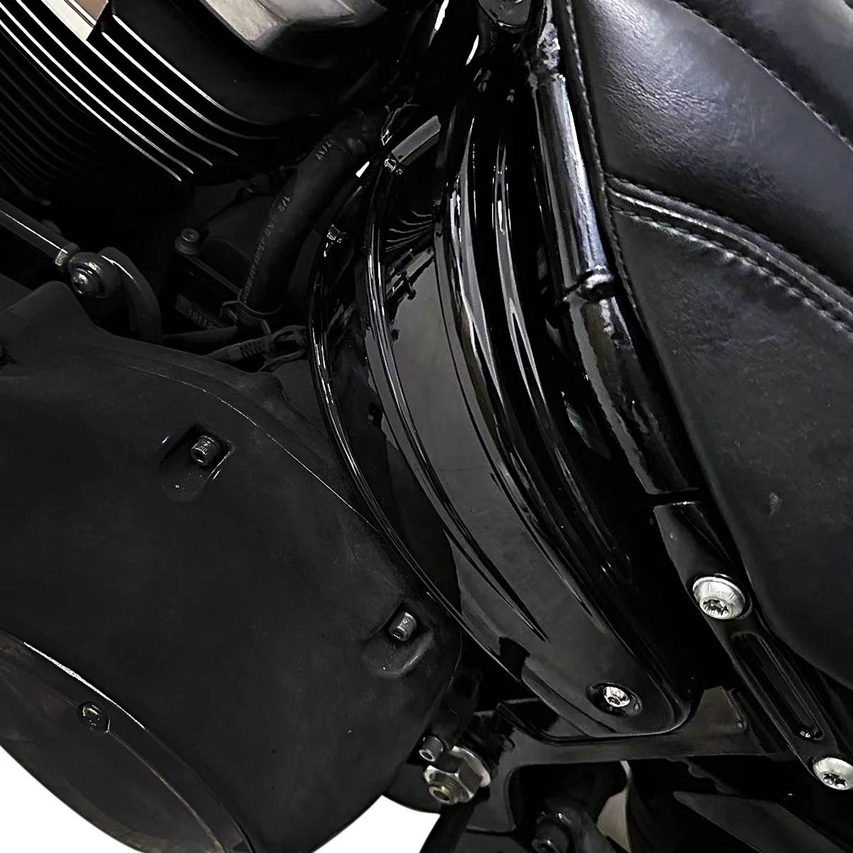 Batterie Seitenverkleidung Set Für Yamaha Virago - Schwarz | 2-teilig Links & Rechts | ABS Schutz