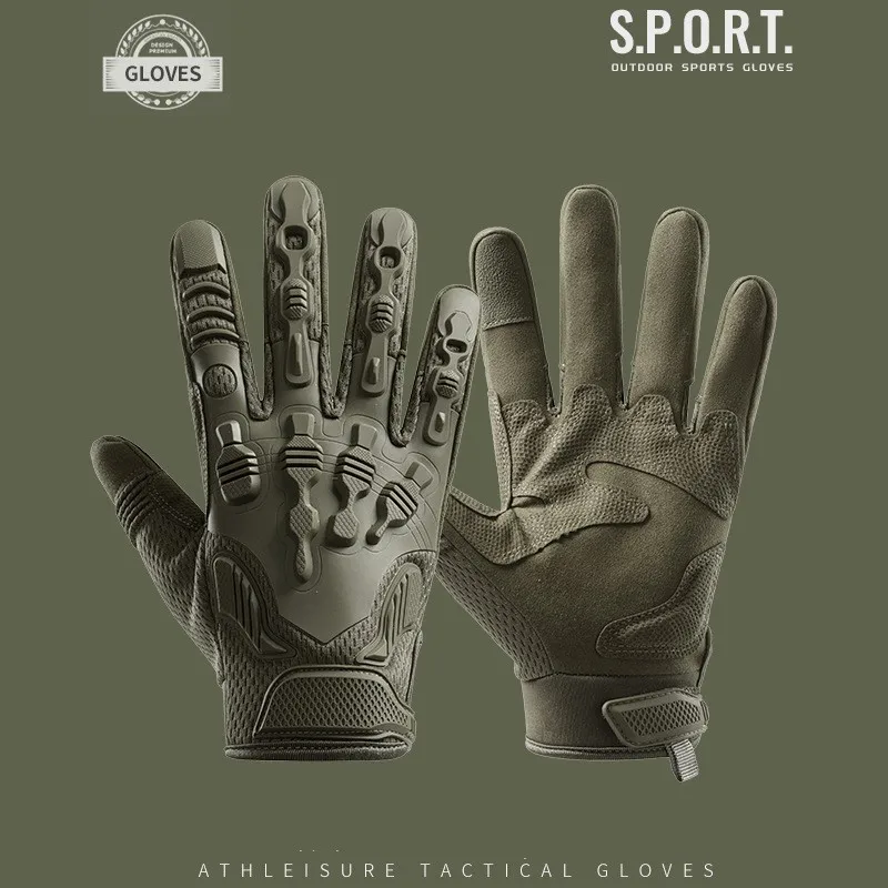 Outdoor Cycling Gloves Motorcycle Training Sport Climbing Shooting Hunting Riding Cycling Full Finger Anti-Skid Mittens 4
