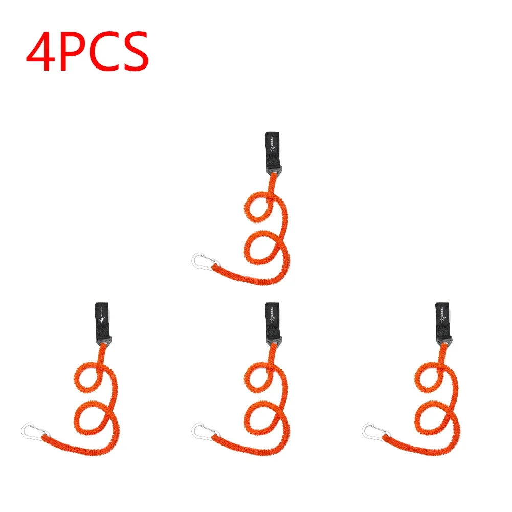 Elastic Kayak & Canoe Paddle Leash - Anti-Lost Coiled Safety Lanyard for Fishing Rods and Boat Gear