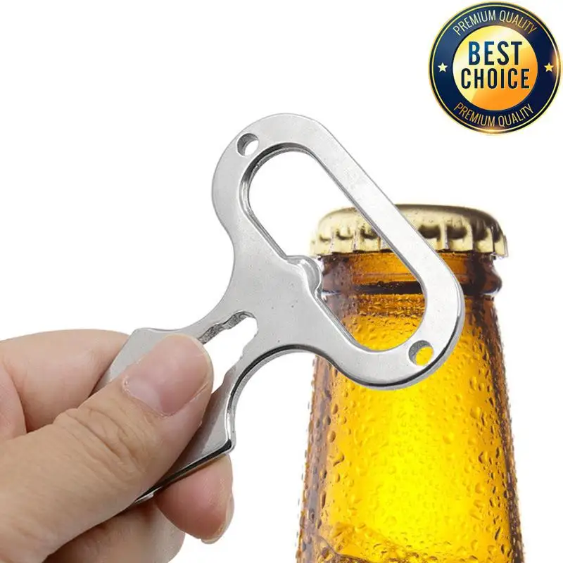 Outdoor camping supplies stainless steel EDC self-defense spike wrench multifunctional tool portable bottle opener