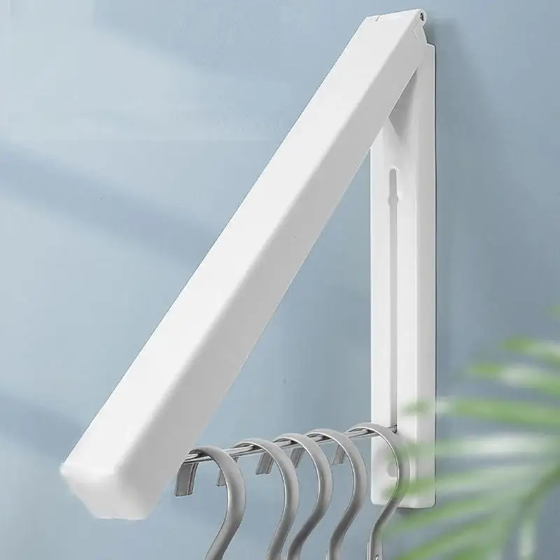 Folding Clothes Hanger Space Saving Clothes Rack Invisible Clothes Storage Hanging Rack For Laundry Room Bathroom