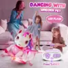 Unicorn Dancing Robot Toys for Girls with LED Horn & Wings,Remote Control,Voice,Rechargeable,Birthday Gifts, Kids and Toddlers 2