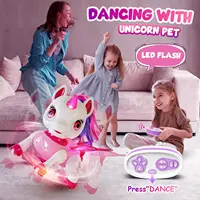 Unicorn Dancing Robot Toys for Girls with LED Horn & Wings,Remote Control,Voice,Rechargeable,Birthday Gifts, Kids and Toddlers 2