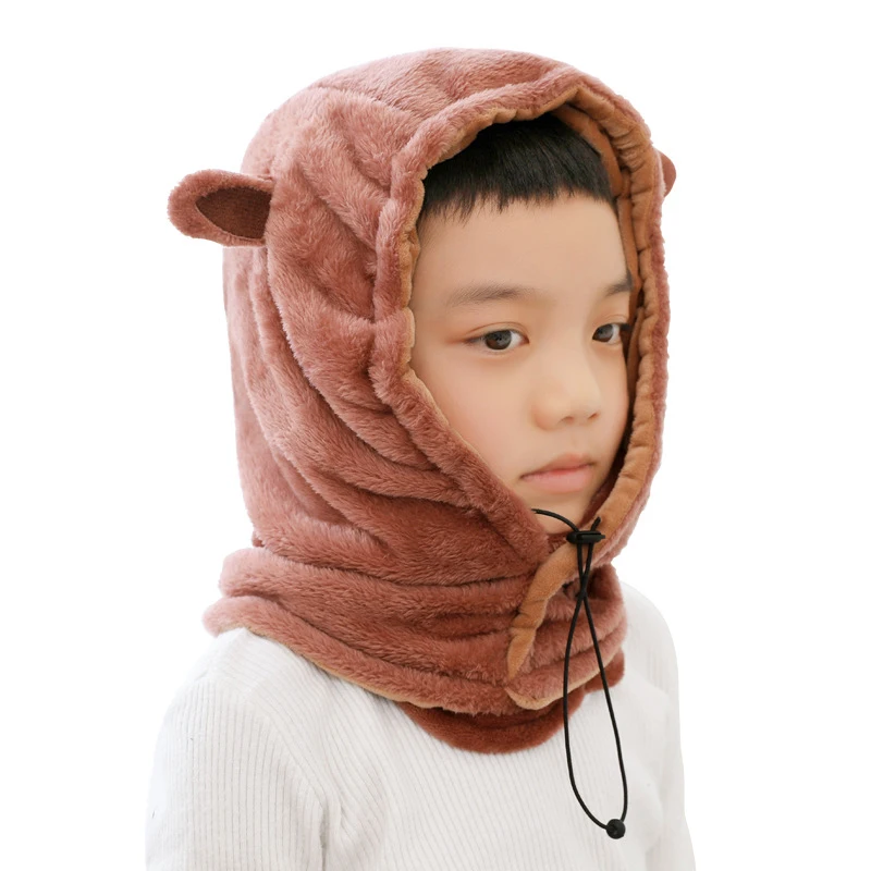 10/5/3/1pcs Children Warm Hat Kid Baby Boys Hooded Scarf Caps Hat Winter Cartoon Knit Ear Protection Thicken Children Products