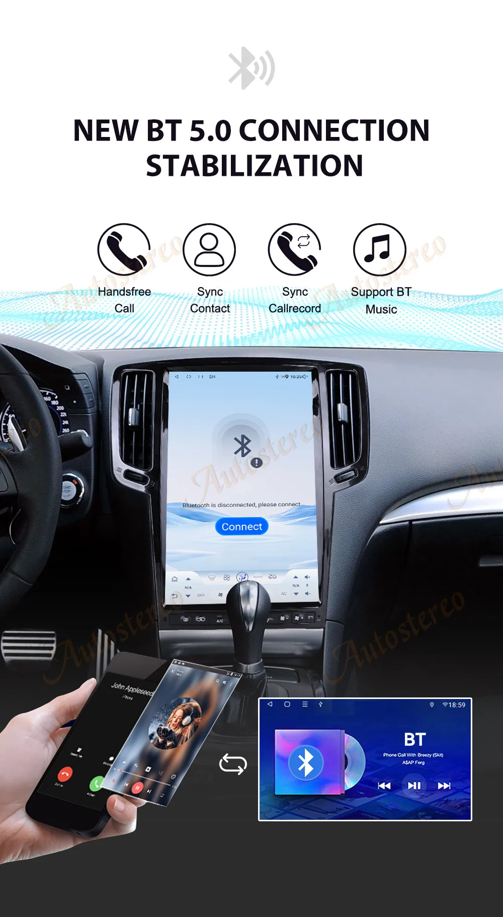 14.5 Inch Carplay Android 13 For Infiniti G25 G35 G37 2007-2016 Car GPS Navi Hea