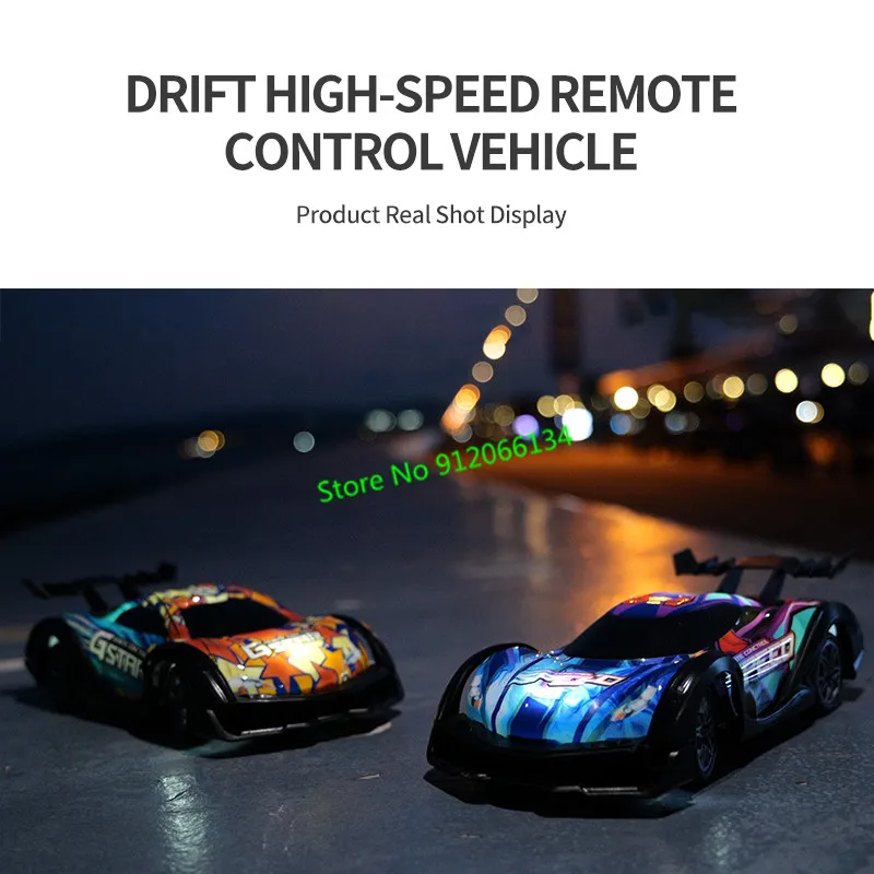 1:18 Championships Electronic Mini RC Racing Car 2.4G High Speed Drift Sports Radio Control Car Toys with Colorful Led Lighting 2