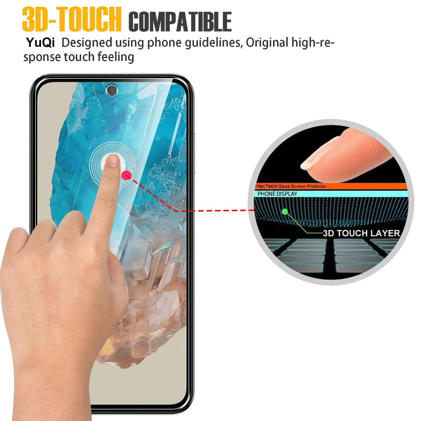 Samsung Galaxy 6.6 Tempered Glass Screen Protector - 9H HD Clear, Anti-Scratch, High Aluminum