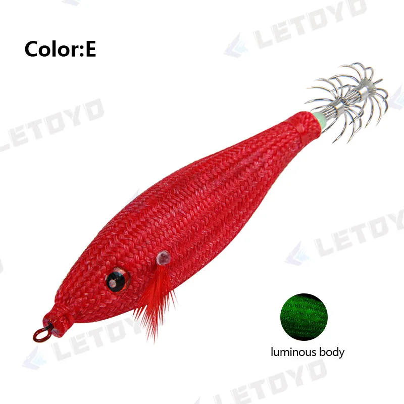 5pcs/lot Multicolor Squid Hooks Fishing Lure Squid Jigs Jibioneras Size 3.0  # For Sea Fishing