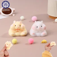 Super Soft Cute Q-Bullet Simulated Hamster Toy Mini Kawaii Squishy Stress Relief Squeeze Toys TPR Decompression Toy 1