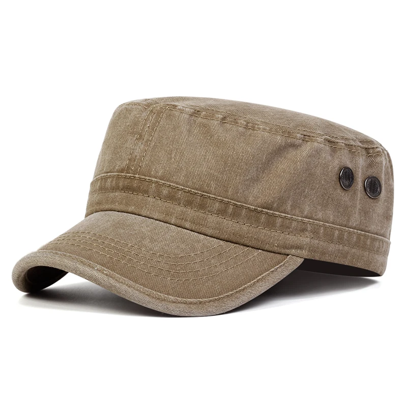 Baseball Cap Unisex Solid Color Flat Top for Spring Autumn