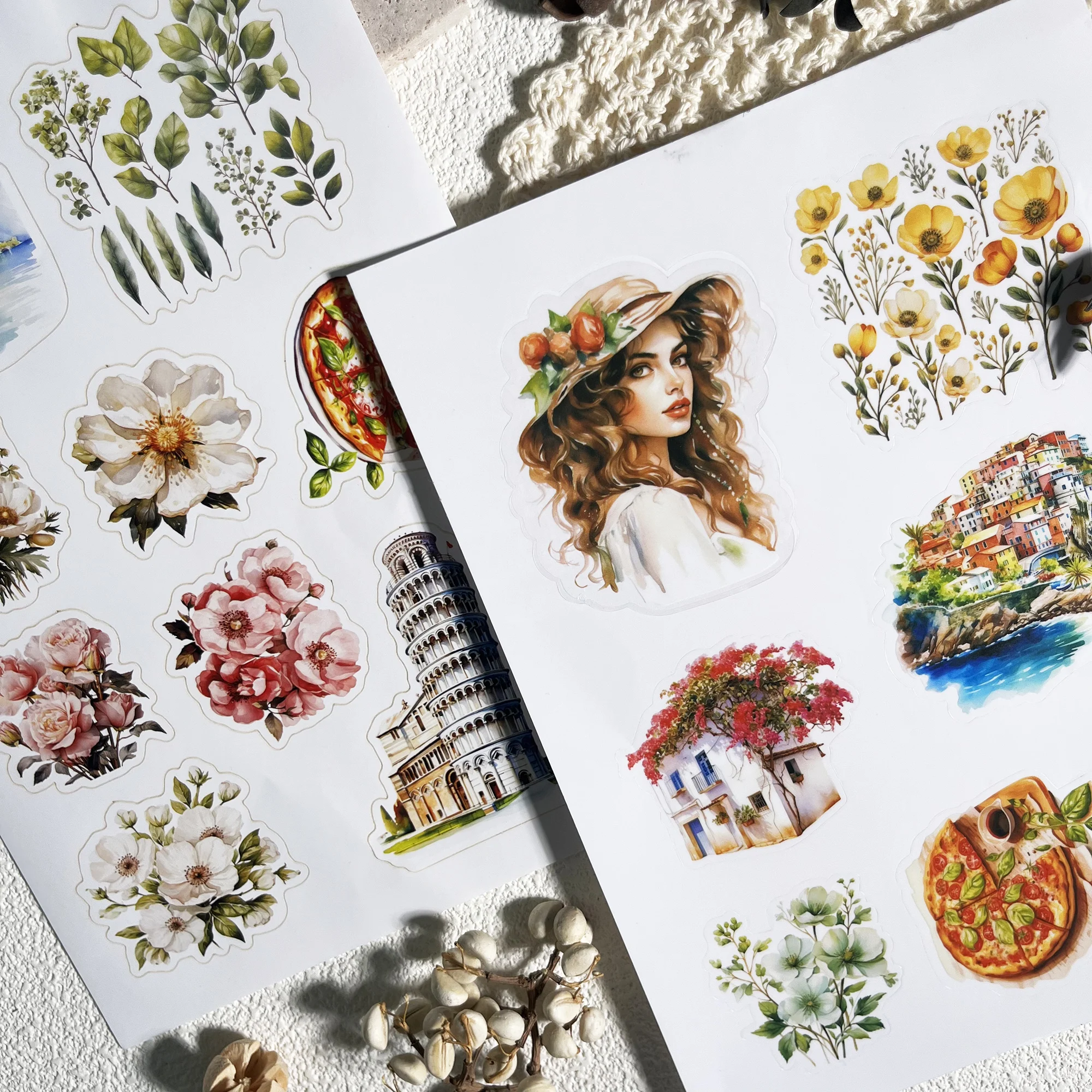 Description Picture 4 of itemJAI IMAN 20sheets Large Size PET Decorative Die Cut Sticker Book,Perfect for Journals,Arts Crafts,Scrapbooking Supplies