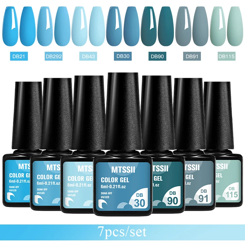 7Pcs/Set Gel Nail Polish Popular Colors In Autumn Semi Permanent Soak Off UV LED Purple Nail Art Gels Nail Gel Polish 3