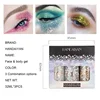 3 Colors/set Multifunctional Eye Glitter Cream Nail Hair Body Face Glitter Gel Flash Loose Sequins Cream Festival Glitter Deco 6