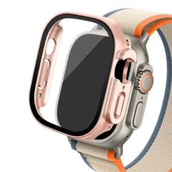 Durable Glass Case with Screen Protector for Apple Watch Ultra 2 - 49mm (Rose gold 27)