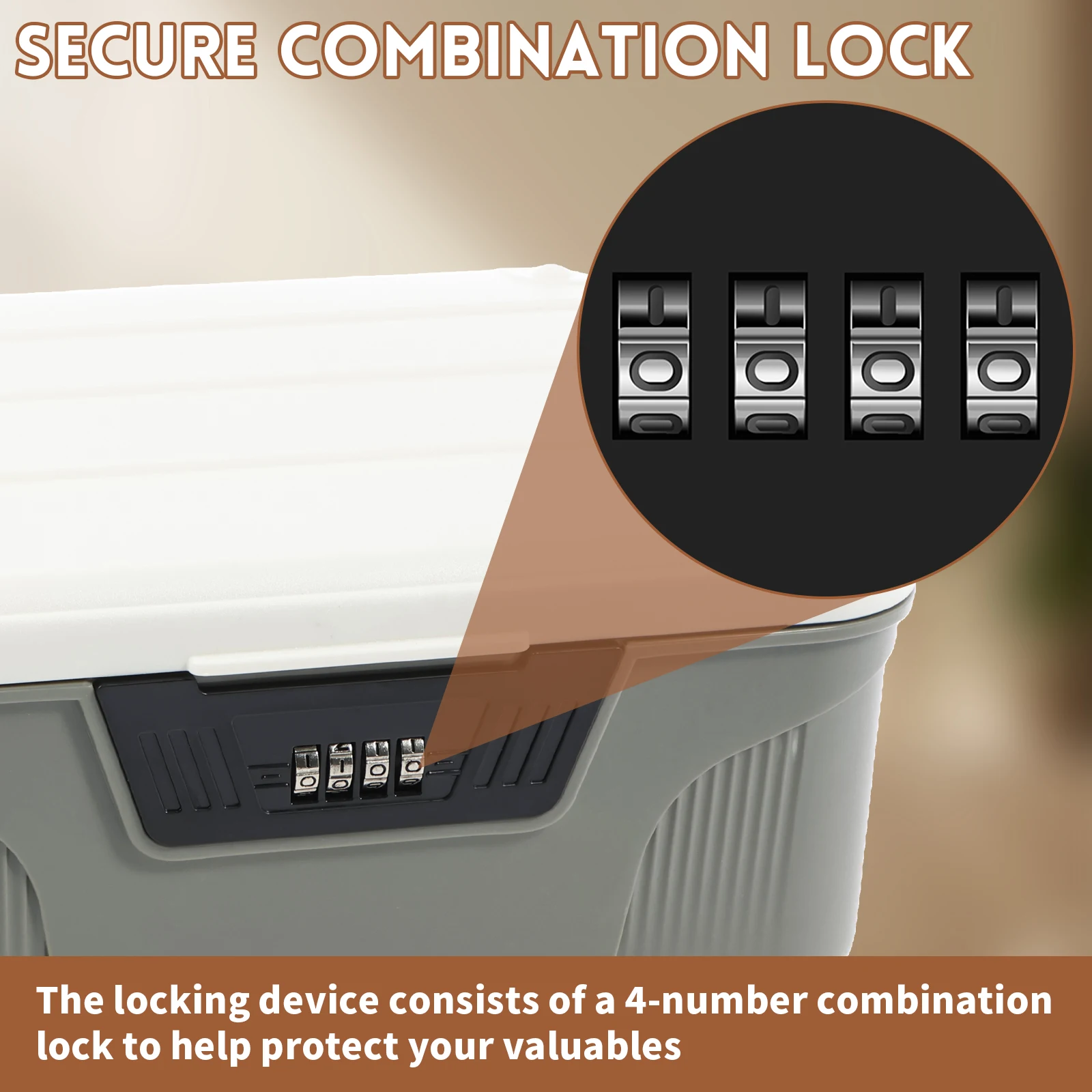 Portable ABS Digital Password Lock Safe Box