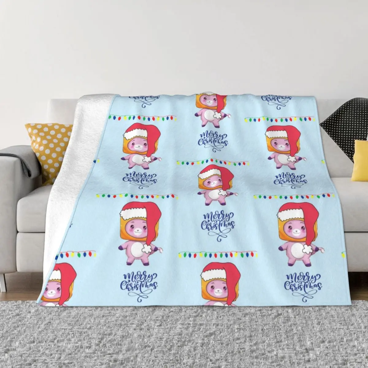 Coperta Boxy E Foxy Lankybox Flanella Tessile Decor Coperta Multifunzione Super Morbida Per Copriletti Da Esterno Per La Casa