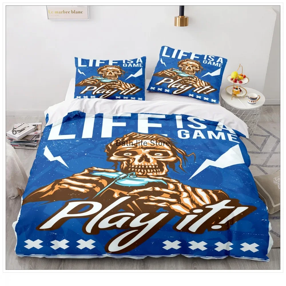 Fashion Game Controller Bedding Set Queen Size Duvet Cover Set Creative Black Comforter Bed Cover Set 2/3pcs Home Textile 3D
