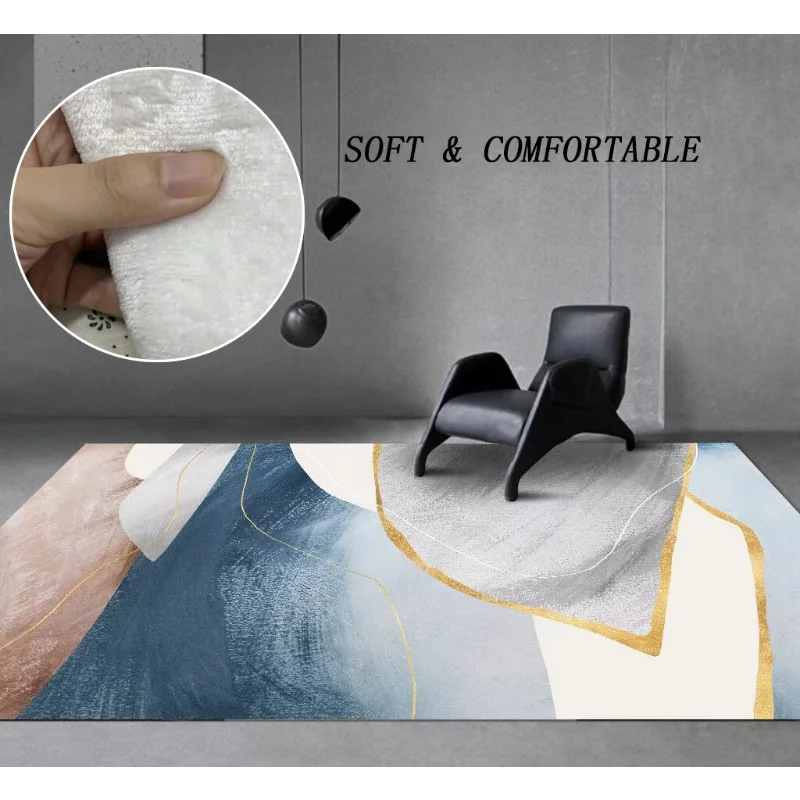 

Modern Ins Luxury Simple Style Living Room Large Area Carpet Bedroom Coffee Table Side Decoration Home Rug Hallway Non Slip Mat