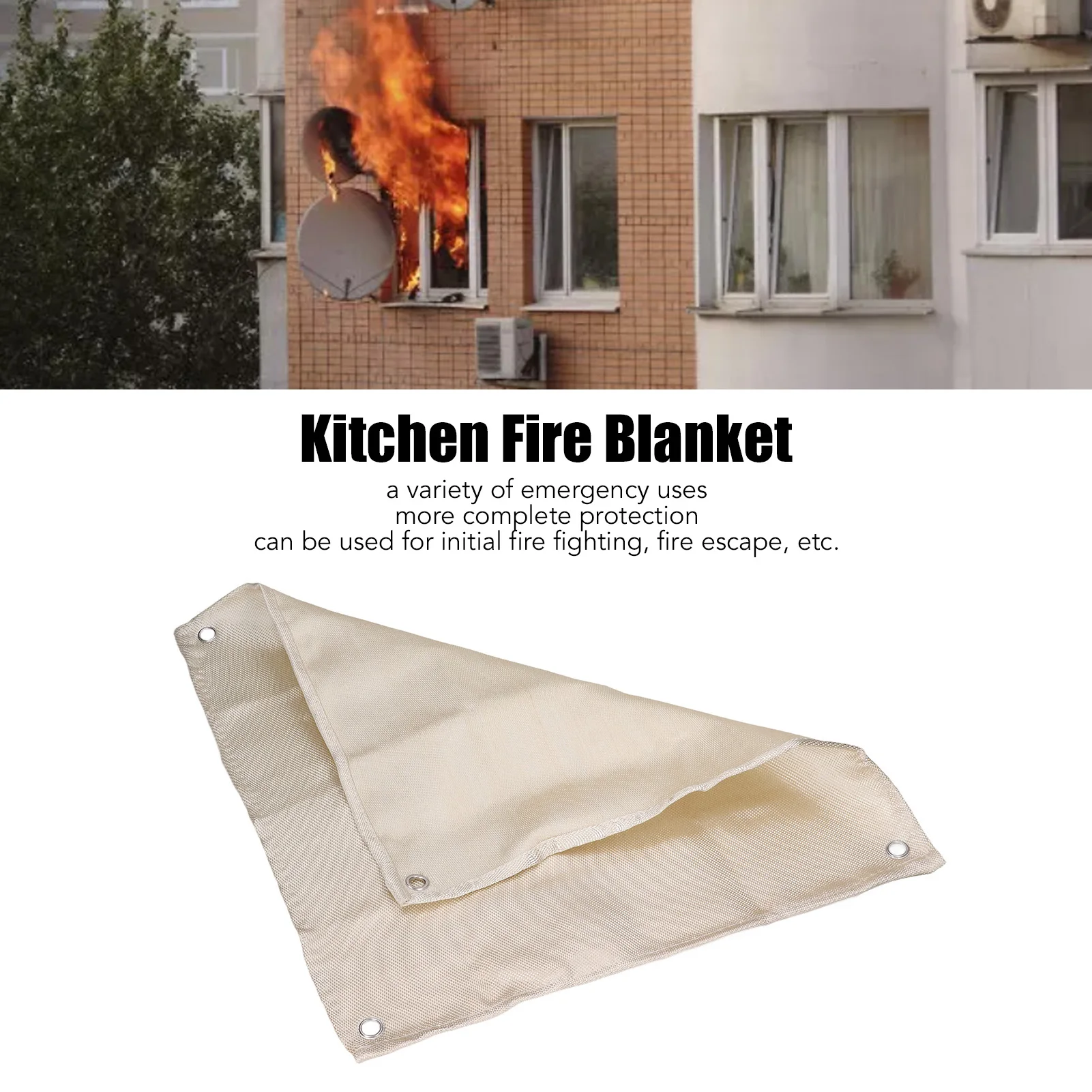 ZK30 Fire Blanket Fiberglass Fireproof 550℃ Fire Extinguisher Suppression Blanket 50x50cm anti fire