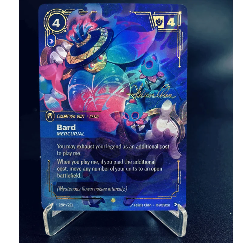 DIY League of Legends Karten Englische Version SFD Bard Karma Soraka Irelia Sett Vayne Ahri Aphelios Darius Yasuo Sammelkarten – Detail 5