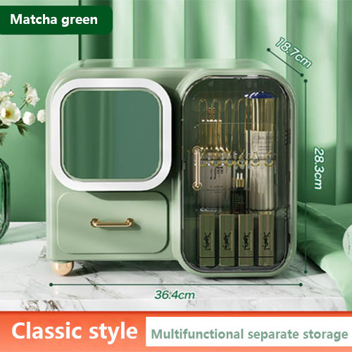 cosmetic storage box large capacity skin care dressing table high-definition cosmetic mirror dust-proof storage box