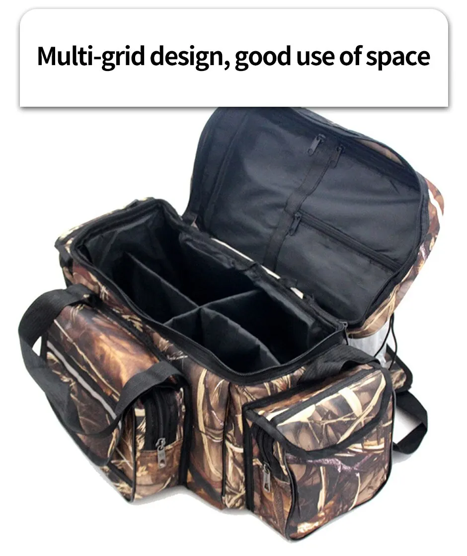 Description Picture 5 of itemWaterproof Fishing Bag Nylon Large Capacity Multi Purpose Fishing Tackle Two Layer Waterproof Outdoor Shoulder Bags