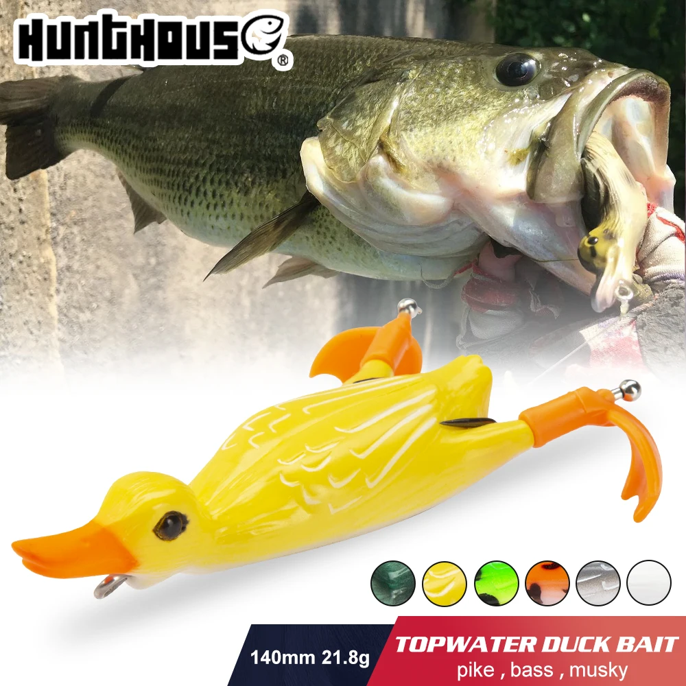 HunthouseFishingSurfacePropellerFlipperDuckSoftLureBionic