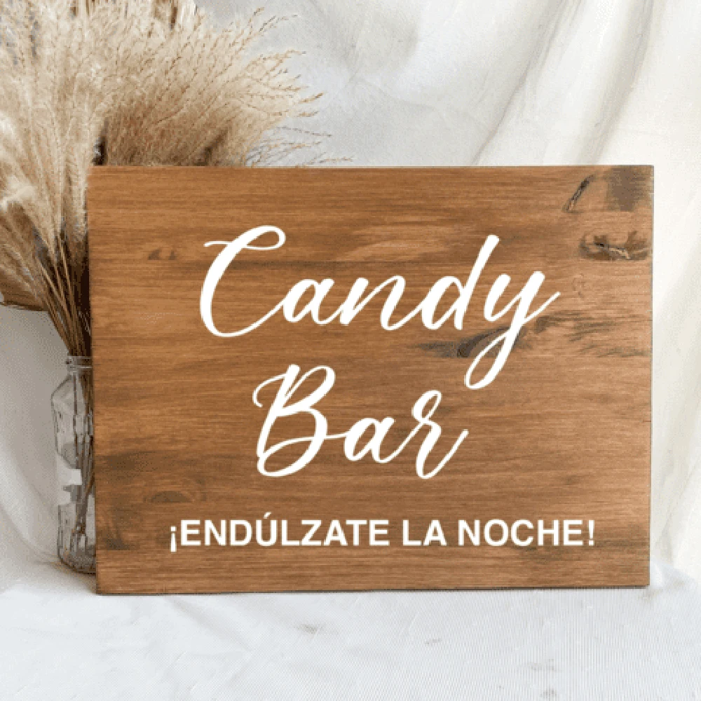 Wall Stickers Spanish Wedding Sign Candy Bar Table Wall Sticker Decal Candy Sweet The Night Marriaged Party Home Decor