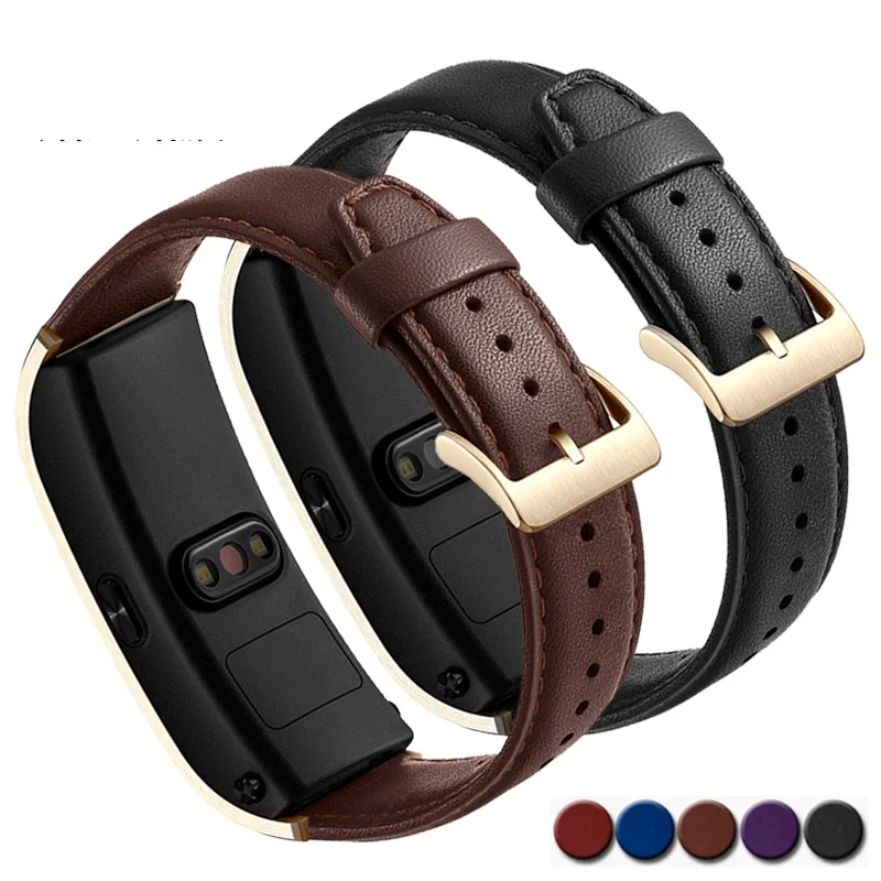 

Huawei Bracelet B5 ReplacementStrap With Business Youth Sports Mocha Brown Rhythm Black Leather Men's And Women's Watchband