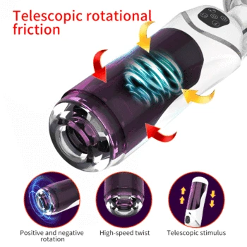 Full Automatic Piston Telescopic Rotation Male Masturbator Cup Adult Sex Toys Real Vagina Sucking Vibrator Handsfree Sex Machine 4