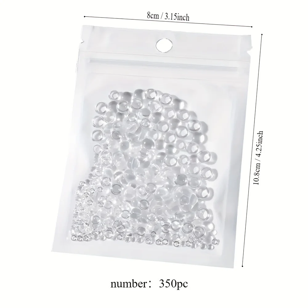 Stationery Set MOHAMM 350pcs Round Resin Transparent Water Droplets Clear Dewdrop Multi-Size Stationery Set for Scarpbook DIY Crafts Decor