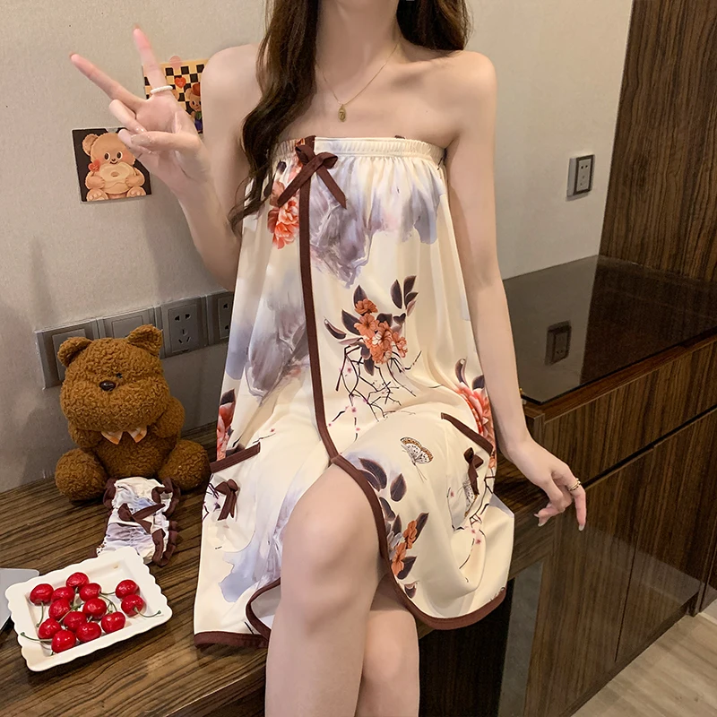 Qs-ps1024Brown flower [free headscarf of the same style]